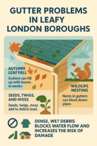 Read more about the article Gutter Cleaning Challenges in Leafy London Boroughs — and How to Stay Ahead